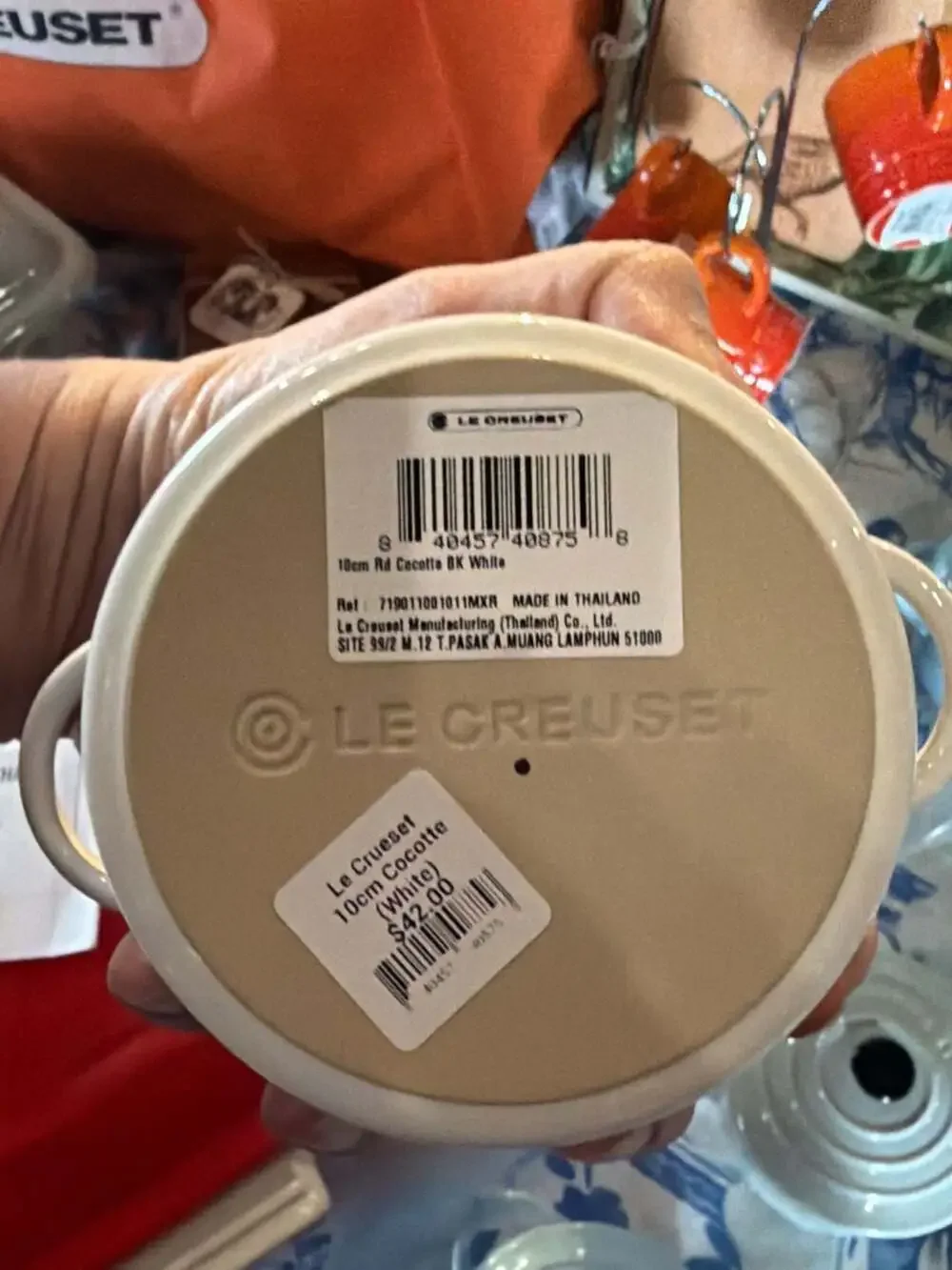 Le Creuset Stoneware 10cm Round Mini Cocotte in White
